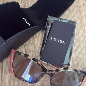 Prada Tortoise and Pink Sunglasses